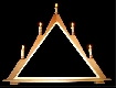 Lichterspitze mit Kerzen