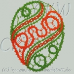 Osterei - Idrija Spitze + Mailänder Spitze